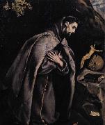 St Francis in Prayer before the Crucifix, GRECO, El